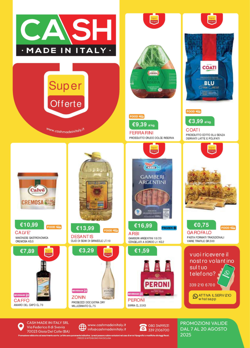 Volantino Cash Made in Italy