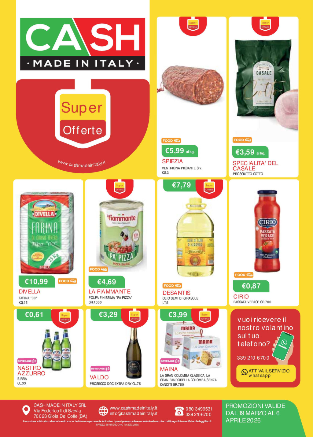 Volantino Cash Made in Italy